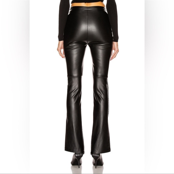 SOLD. NWT Alexander Wang Stretchy Washable Faux Leather Button Pant - Picture 3 of 6